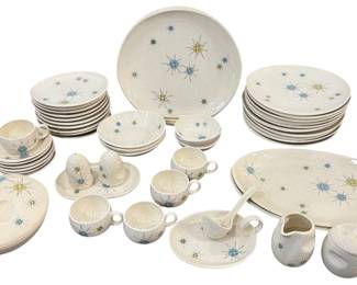 Collection of FRANCISCAN "Starburst" Atomic Dinnerware, 45+ Pcs.