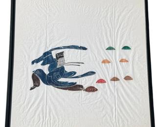 Japanese Warrior With Sword Woodblock Print