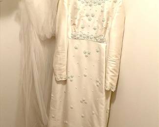 Vintage Wedding Gown And Veil