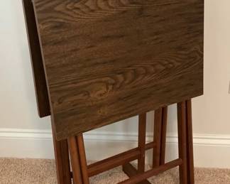 Scheibe Mid Century TV Trays And Stand