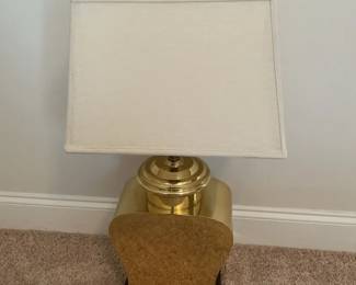 Vintage Etched Brass Lamp