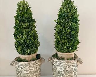 Hand Painted Chinese Cache Pots