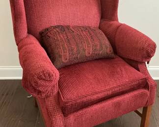 Red Fabric Armchair By Statesville