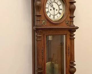  02 Antique Wall Regulator Clock