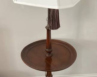 Queen Anne Style Mahogany Floor Lamp
