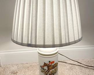 Fox Hunt Scene Table Lamp