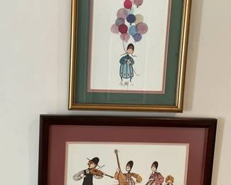 Pair Of P Buckley Moss Numbered Lithographs 