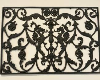 Ornate Iron Wall Panel 