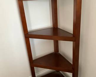 Tiered Triangular Wooden Shelving