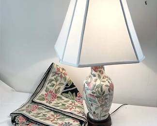 Chainstitch Rug And Floral Lamp