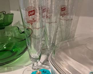 Vintage red logo Schlitz pilsners (set of 4) $50 + tax