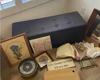 Storage Bench, Needlework, And Decor