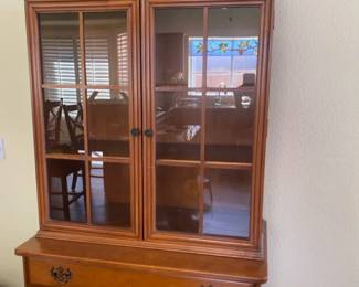 Small Step Back China Hutch Solid Maple