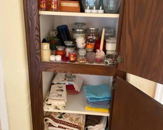 Mystery Candle And Towel Lot