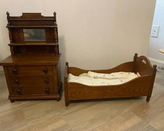 Doll Dresser And Bed