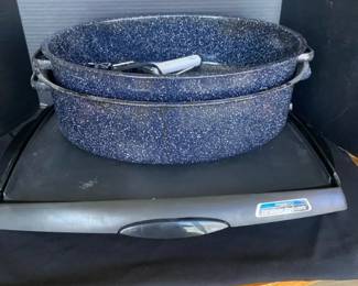 Presto TiltnDrain Big Griddle And A Large Roasting Pan