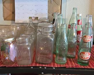 Old Bottles and Jars - Coke Glasses