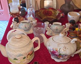 Vintage Glassware-,Tea Pots
