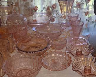Pink Depression Glass 