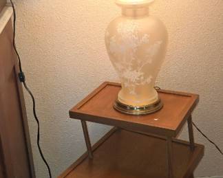 Vintage Side Table with Lamp