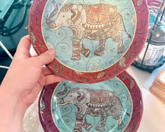 vintage elephant plates