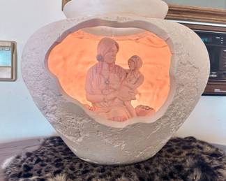 Native American lighted sculpture 
