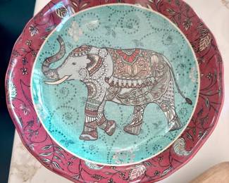 vintage elephant plate 