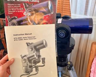 Meade ETX telescope and manual 