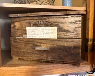 vintage wooden storge chest