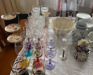 Vintage glasses bowls