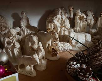 Ceramic nativity set
