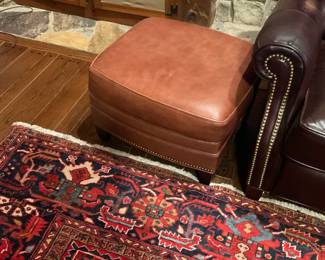 Leather ottoman