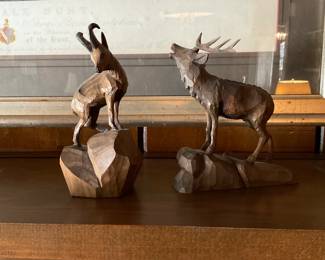 Black Forest animal carvings