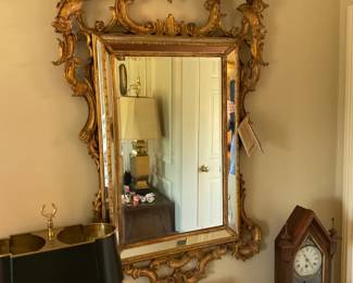 Large Italian Rococo style giltwood mirror