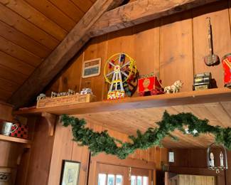 Antique toys, ferris wheel, tin