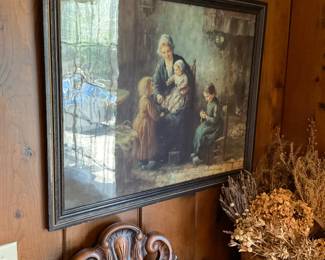 Dutch framed art print - "The First Fitting"