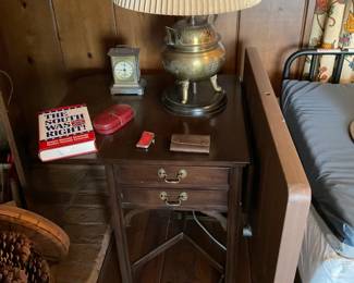 Side table, table lamp