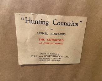"Hunting Countries" by Lionel Edwards, The Cotswold at Compton Abdale