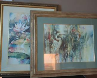 Two Large Brent Heighton Watercolor Prints