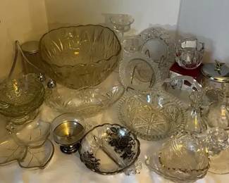 Cut Glass Crystal Serving Ware  Decor