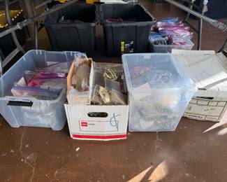 boxes filled with mystery craft and jewelry makings supplies