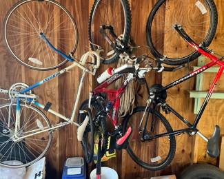 Group of pedal bikes