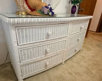 Wicker Dresser or Chest of Drawers