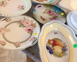 vintage serving plates and bowls