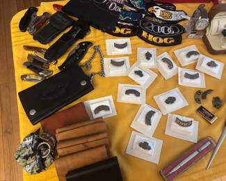 Harley pins patches wallets knives