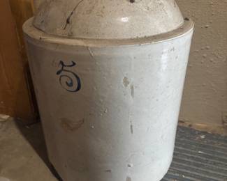 5 gallon jug as is. missing a large piece on bottom