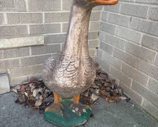 outdoor cement goose