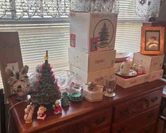 spode christmas tree and vintage christmas ceramic tree