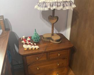 pine wood nightstand