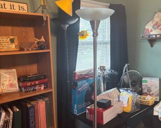 several floor lamps throughout the home